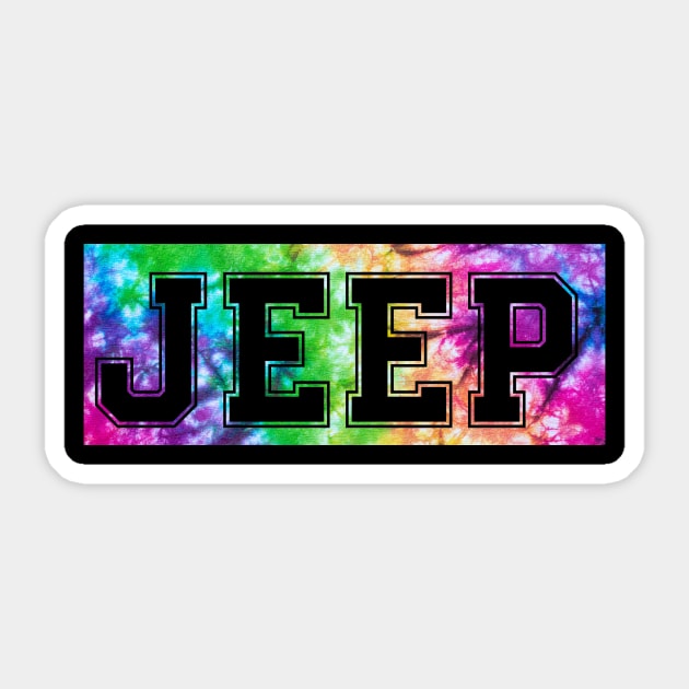 Jeep tie dye Sticker by Jhontee